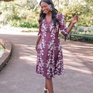 Anthropologie Gal Meets Glam Adelaide Empire Waist Floral Midi Dress 16 NWT